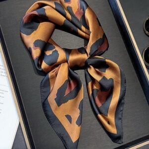 Leopard Print Silk Scarf